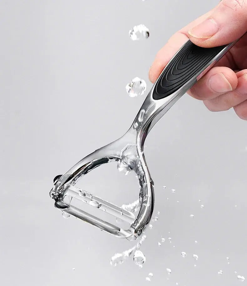 Stainless Steel Vegetable Peeler - Black & Elva