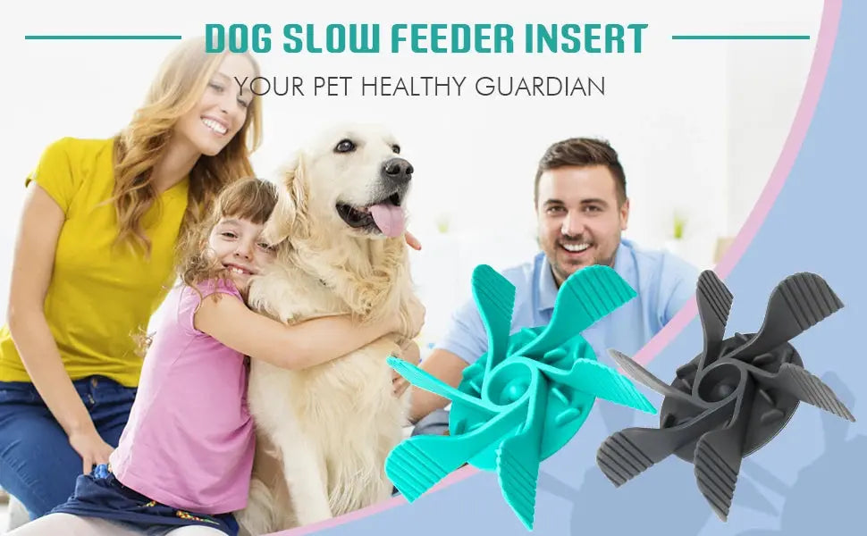 Slow Feeder Dog Bowl - Black & Elva