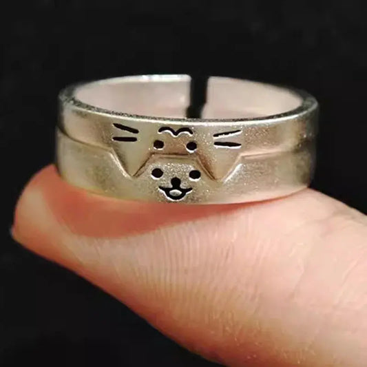 Animal Couple Rings Set - Black & Elva