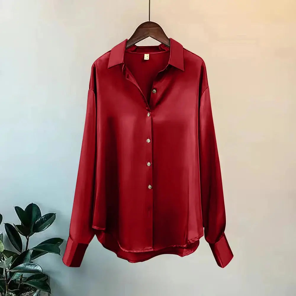 Elegant Office Blouse - Black & Elva