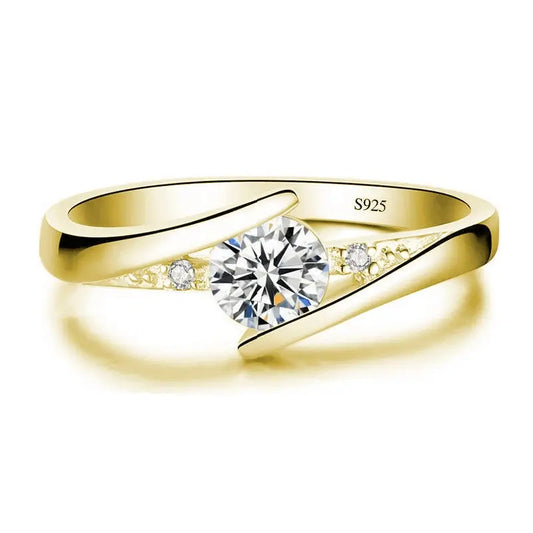 Zircon Engagement Ring Women - Black & Elva