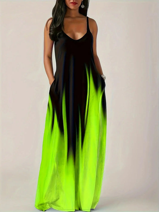 Plus Size Abstract Dress - Black & Elva