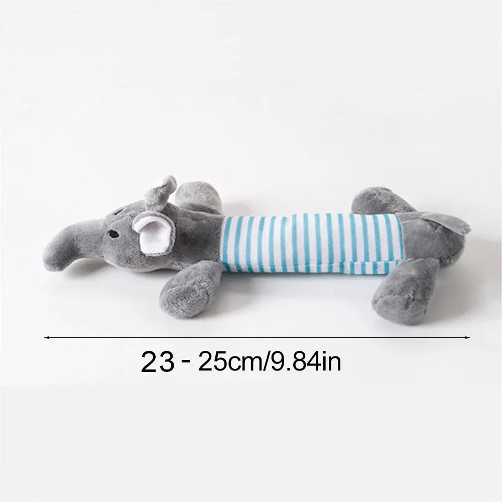 Stuffingless Squeaky Dog Toy - Black & Elva