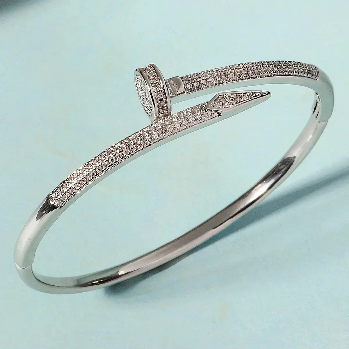 Stainless Steel Zircon Bracelet Popular Gift - Black & Elva