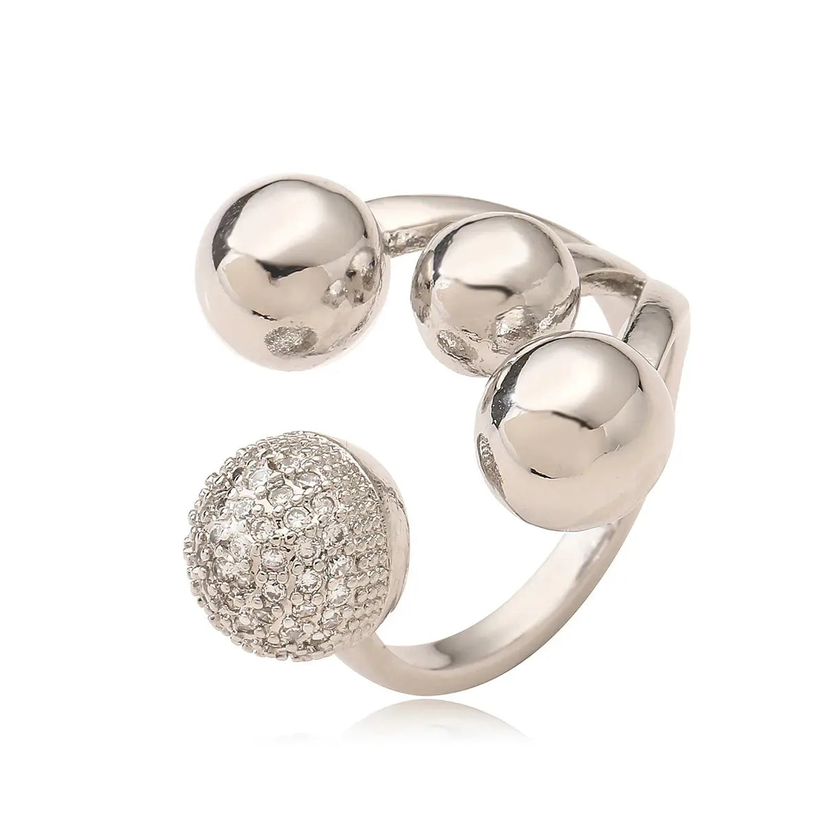 Geometric Ball Ring - Black & Elva