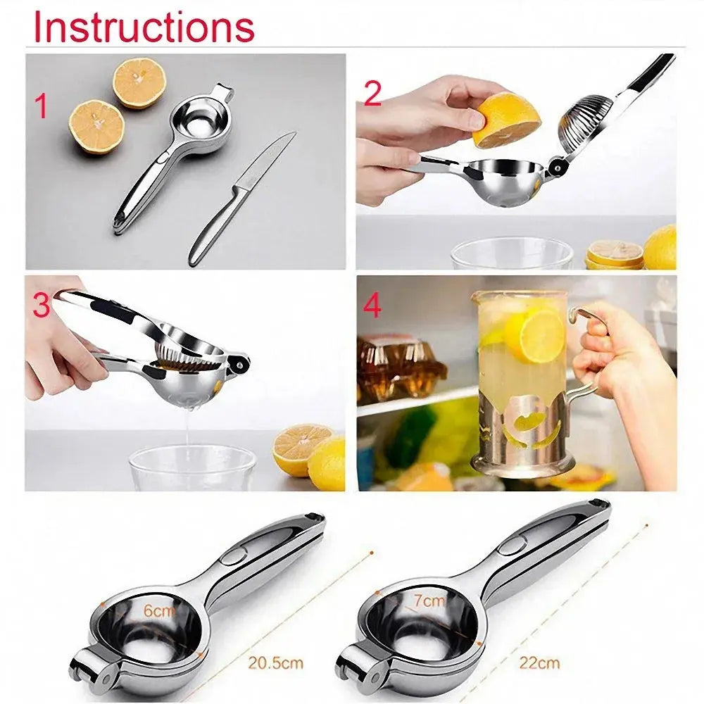 Stainless Steel Citrus Juicer - Black & Elva