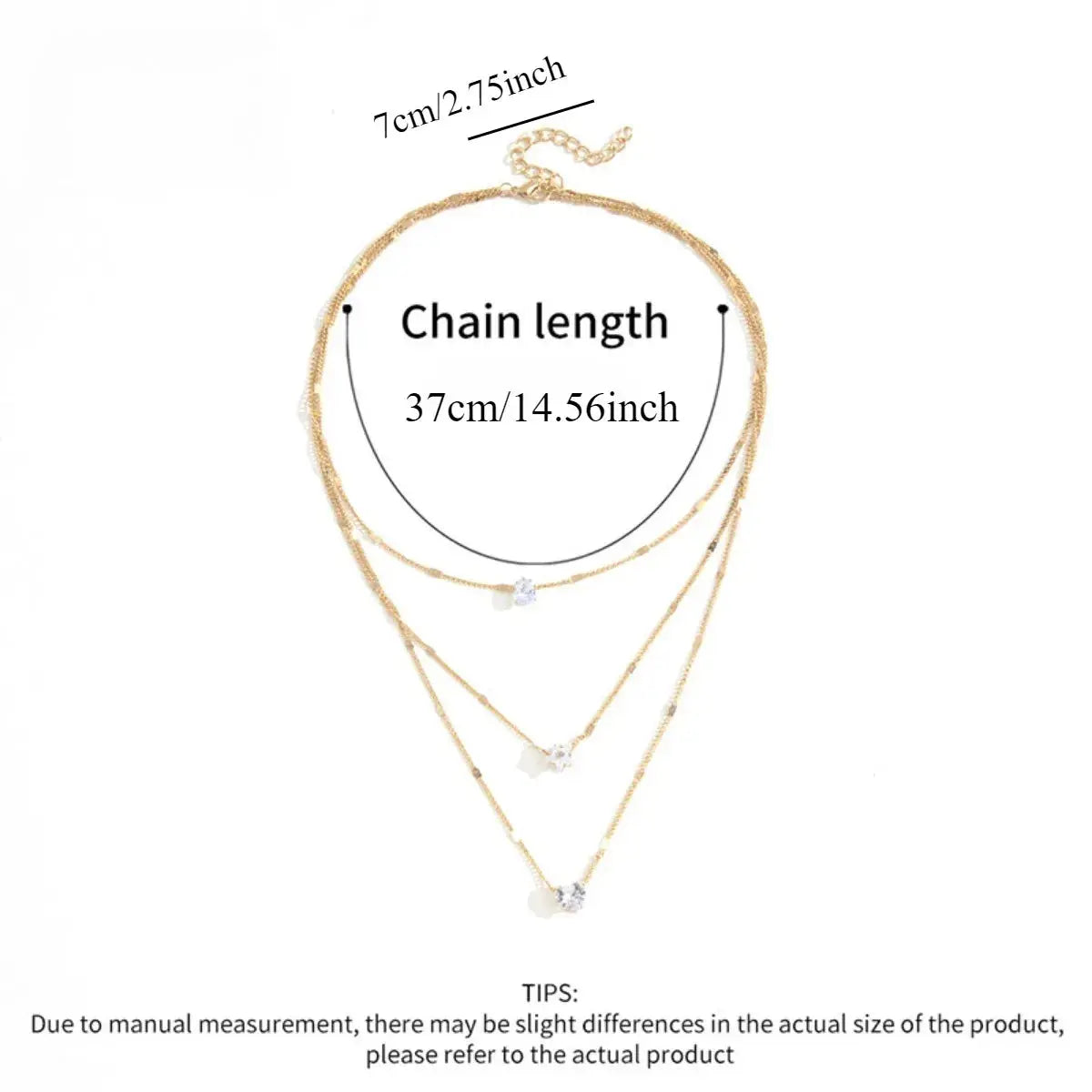 Star Pendant Necklace - Black & Elva