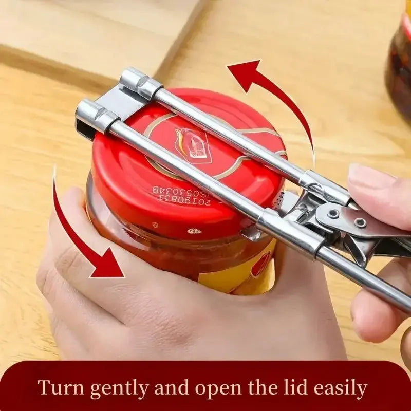 Adjustable Stainless Steel Bottle Opener - Black & Elva