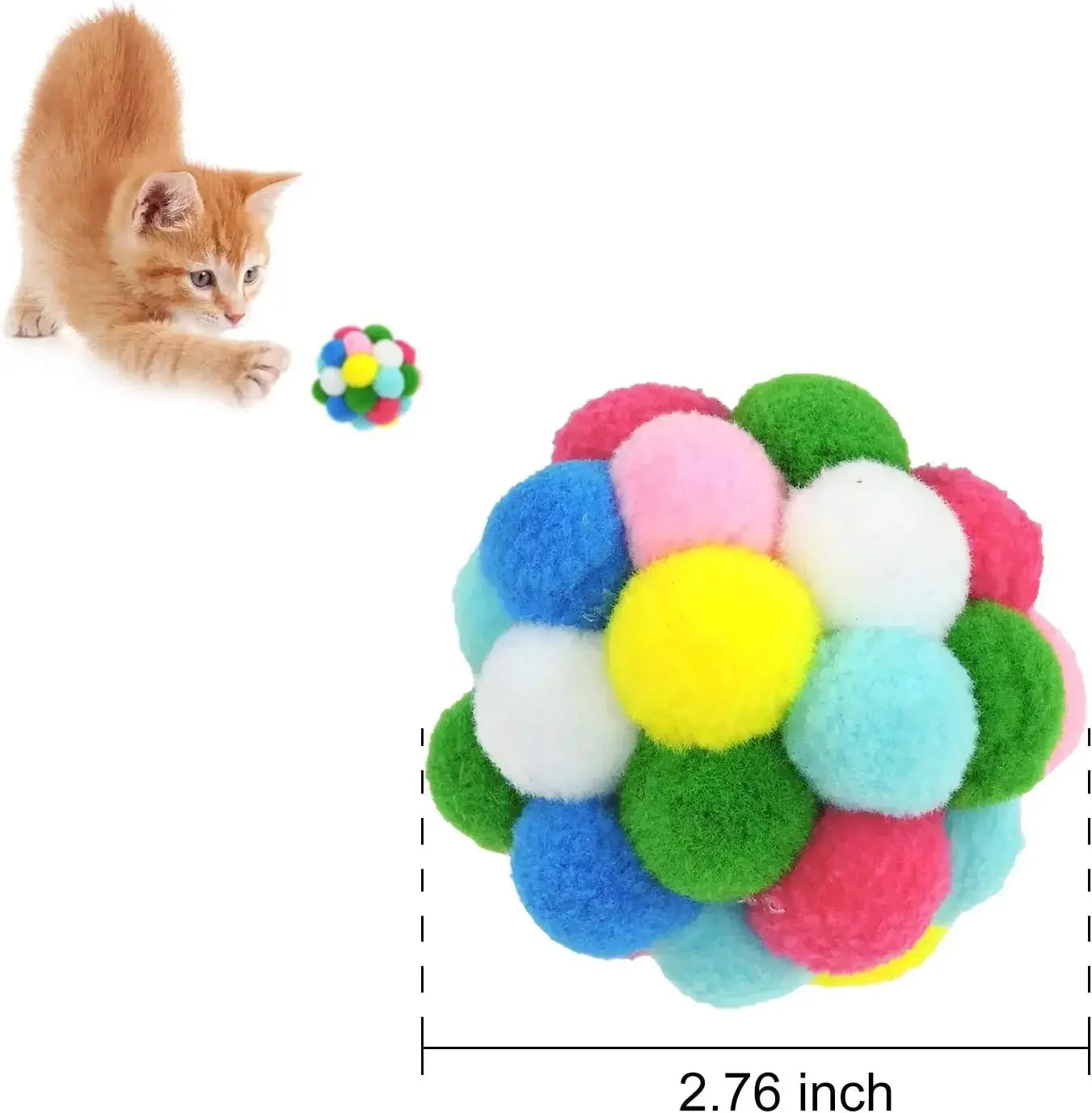 Cat Toy Balls Set - Black & Elva