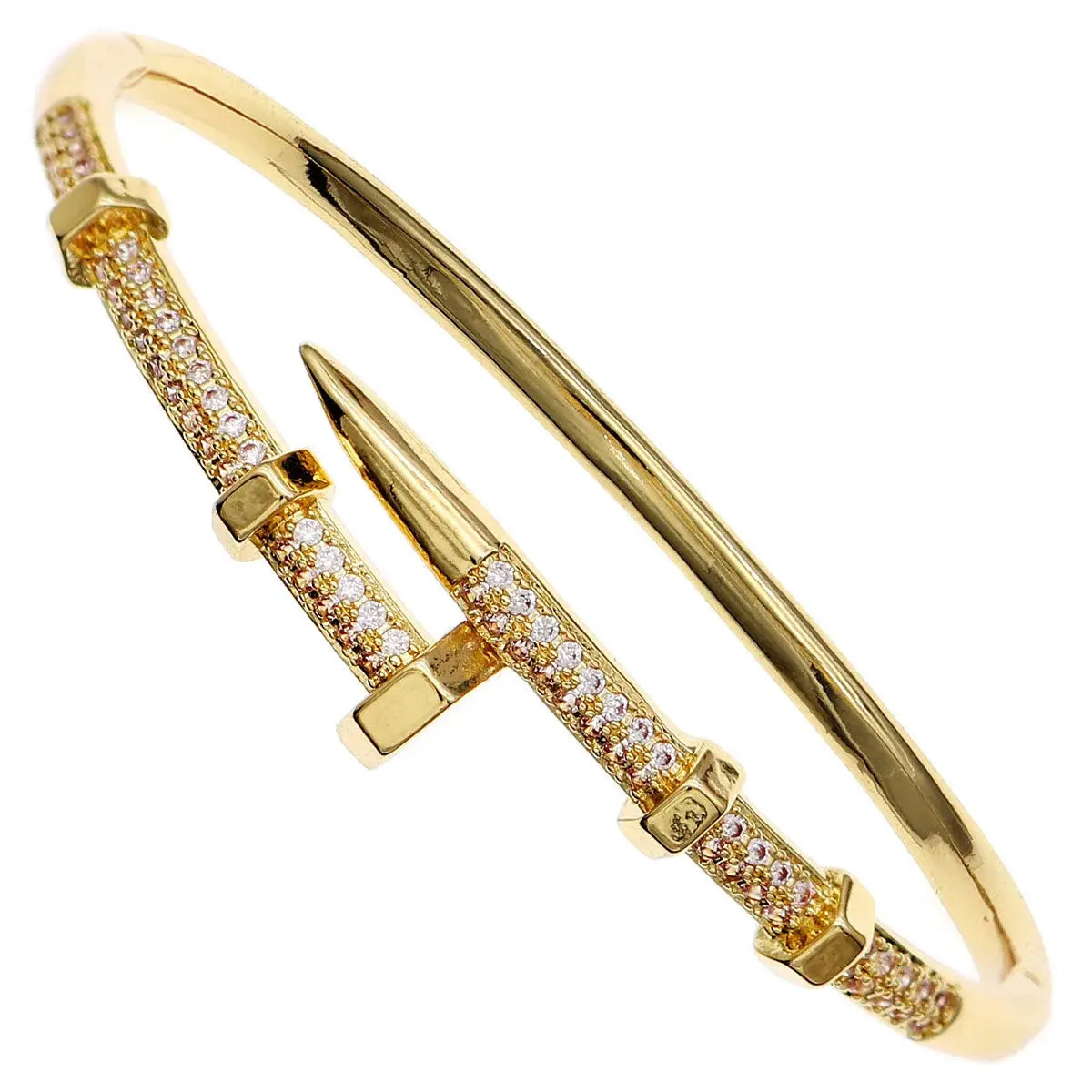 Stainless Steel Zircon Bracelet Popular Gift - Black & Elva