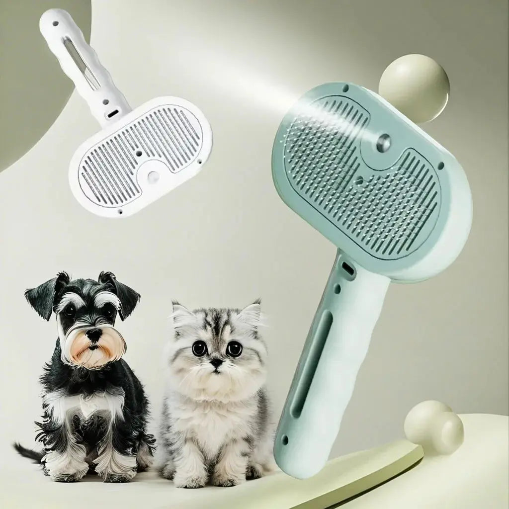 Pet Grooming Spray Mist Comb - Black & Elva
