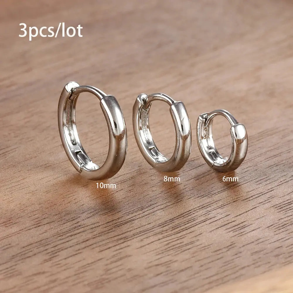 Star Drop Earrings Set - Black & Elva