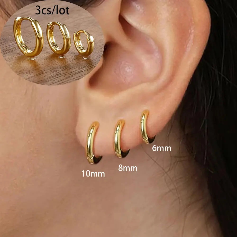 Star Drop Earrings Set - Black & Elva