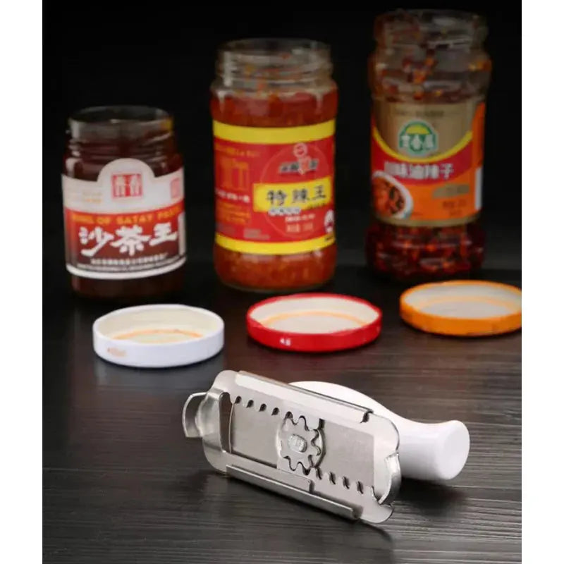 Stainless Steel Jar Opener - Black & Elva