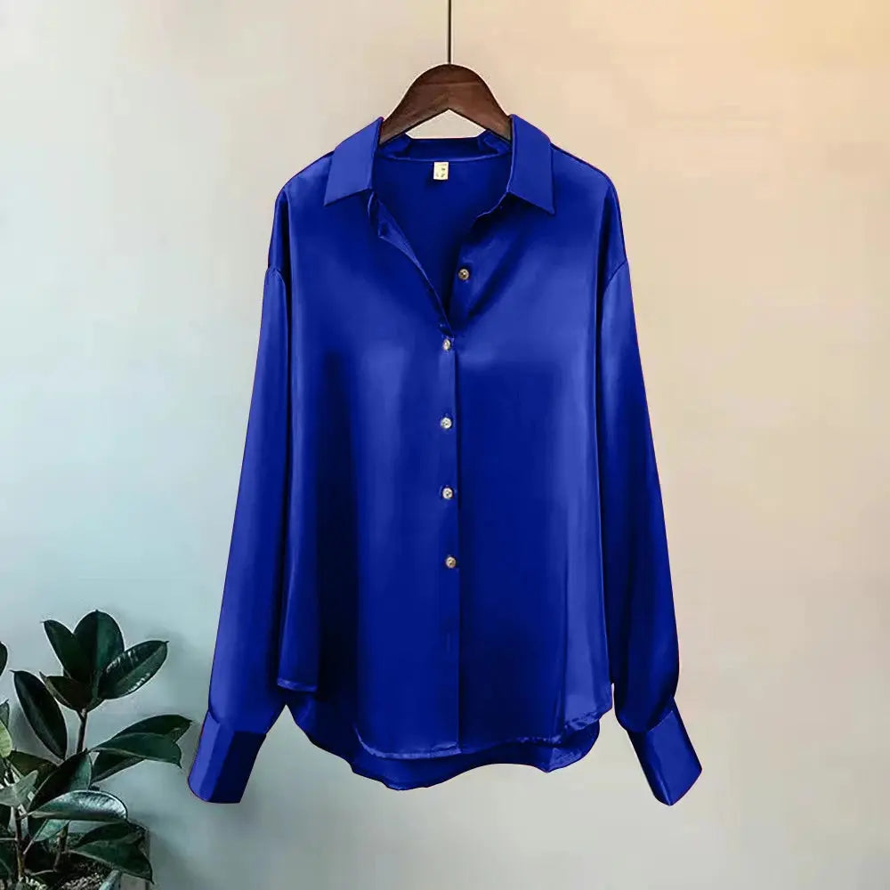 Elegant Office Blouse - Black & Elva