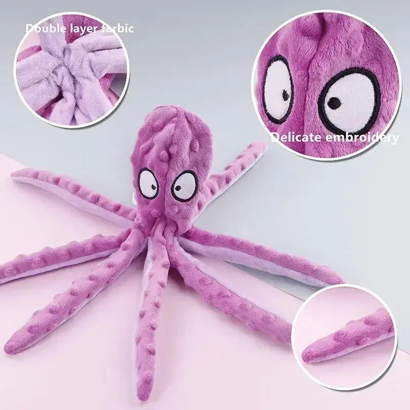 Octopus Dog Toy - Black & Elva