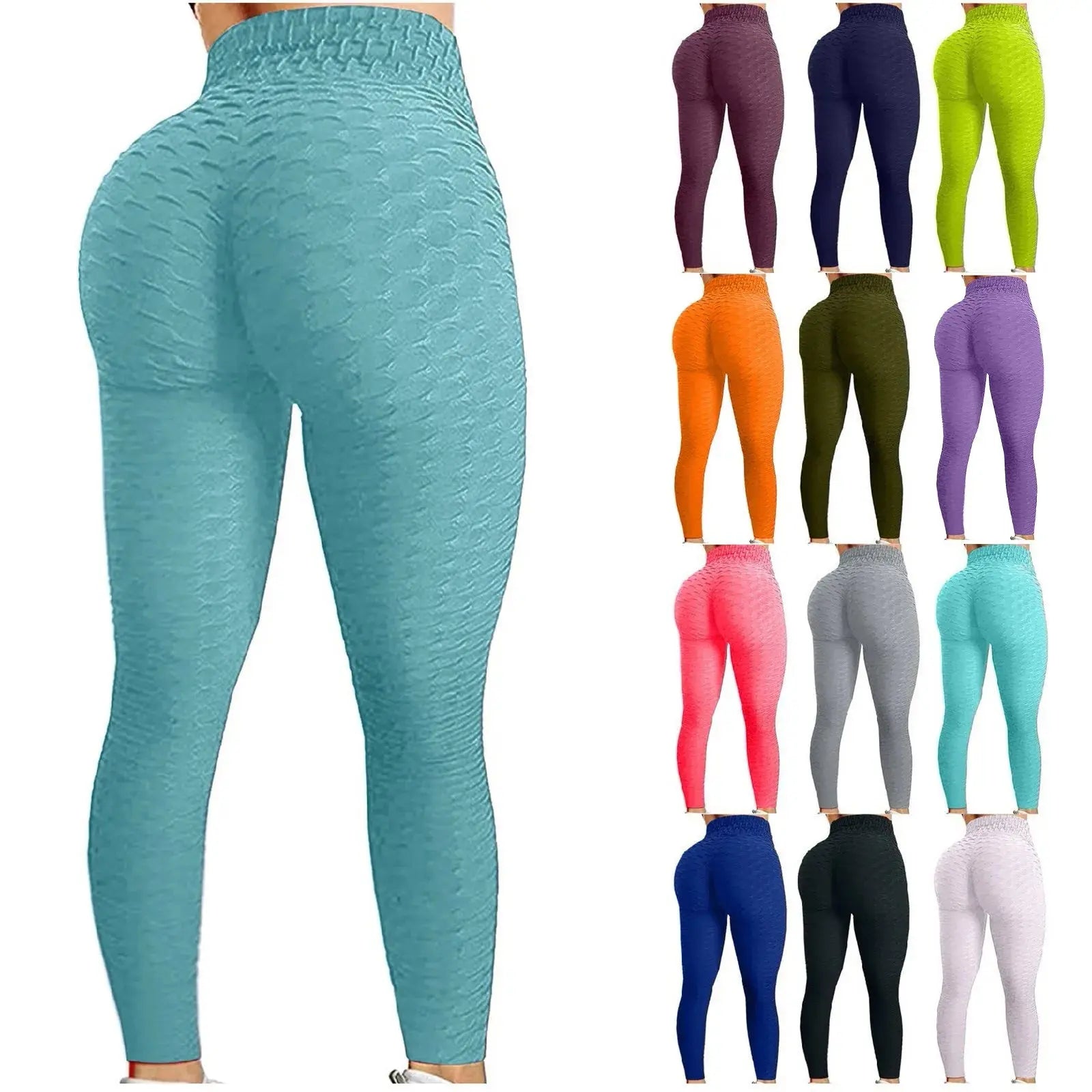 Flared High Waist Leggings - Black & Elva