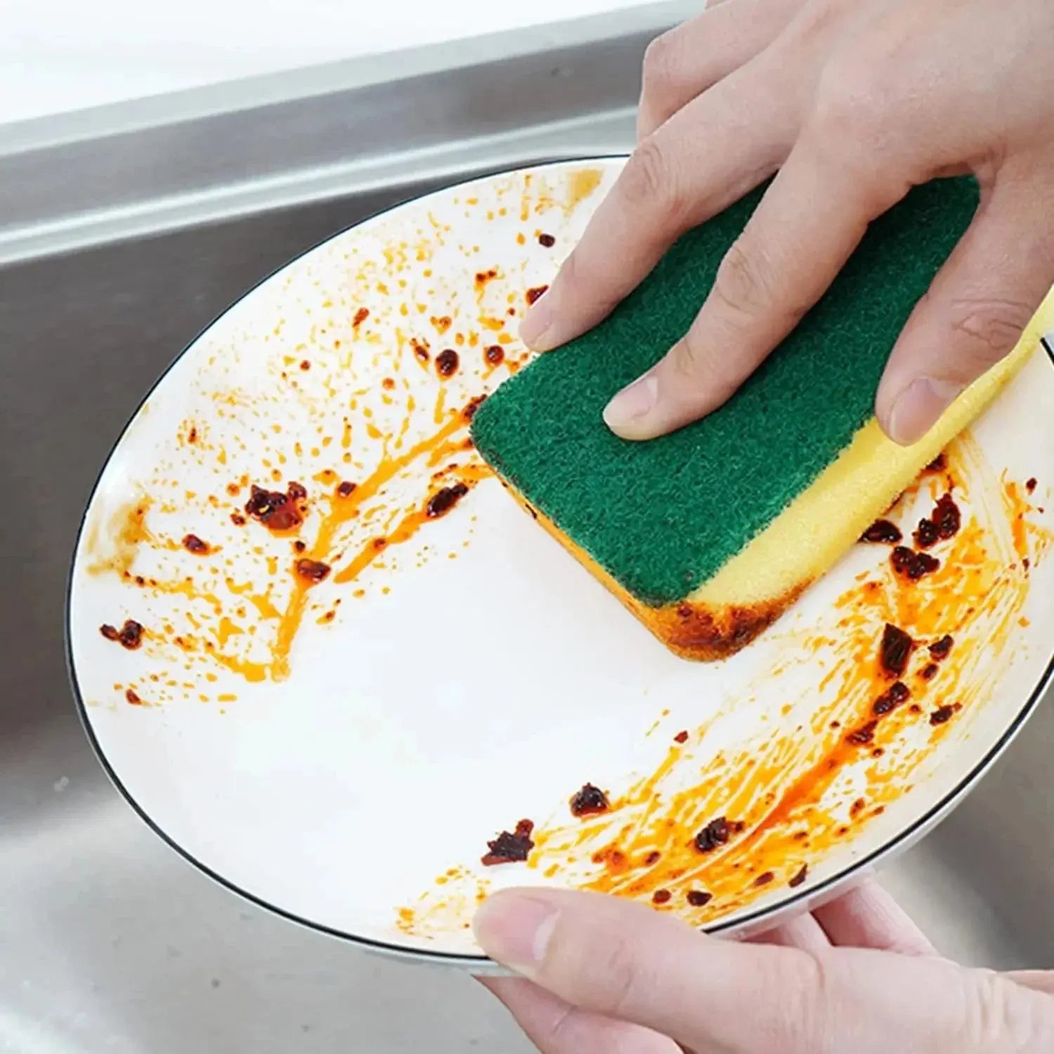 Double-Sided Magic Cleaning Sponge - Black & Elva