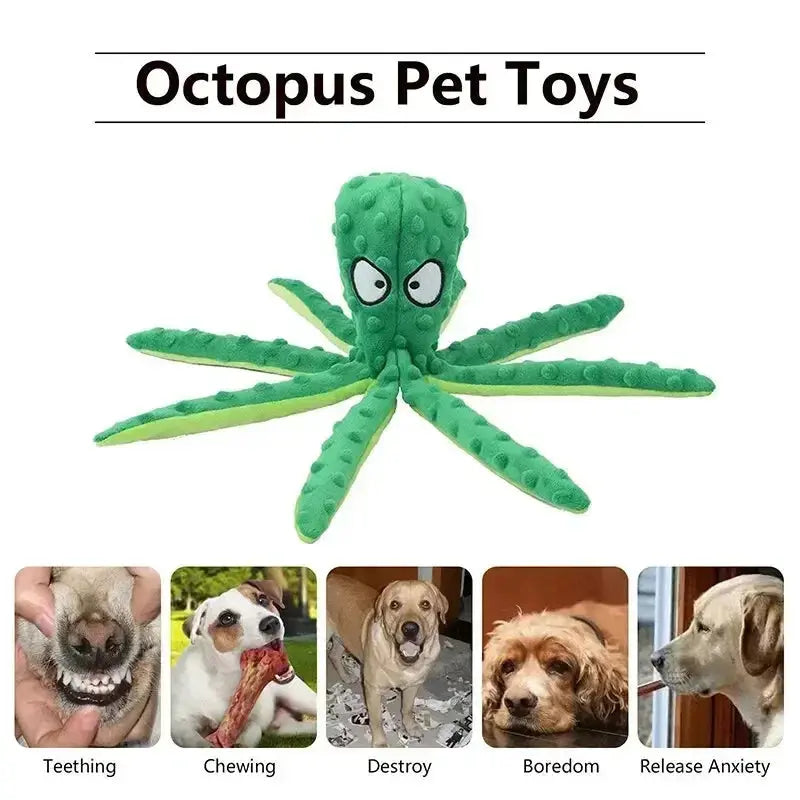 Octopus Dog Toy - Black & Elva