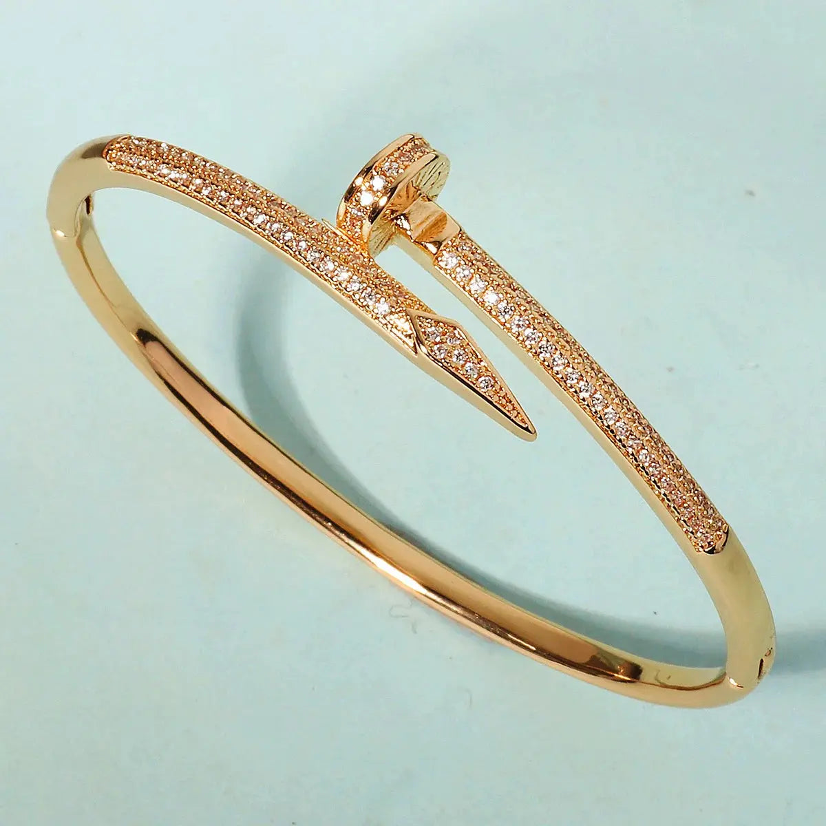 Stainless Steel Zircon Bracelet Popular Gift - Black & Elva