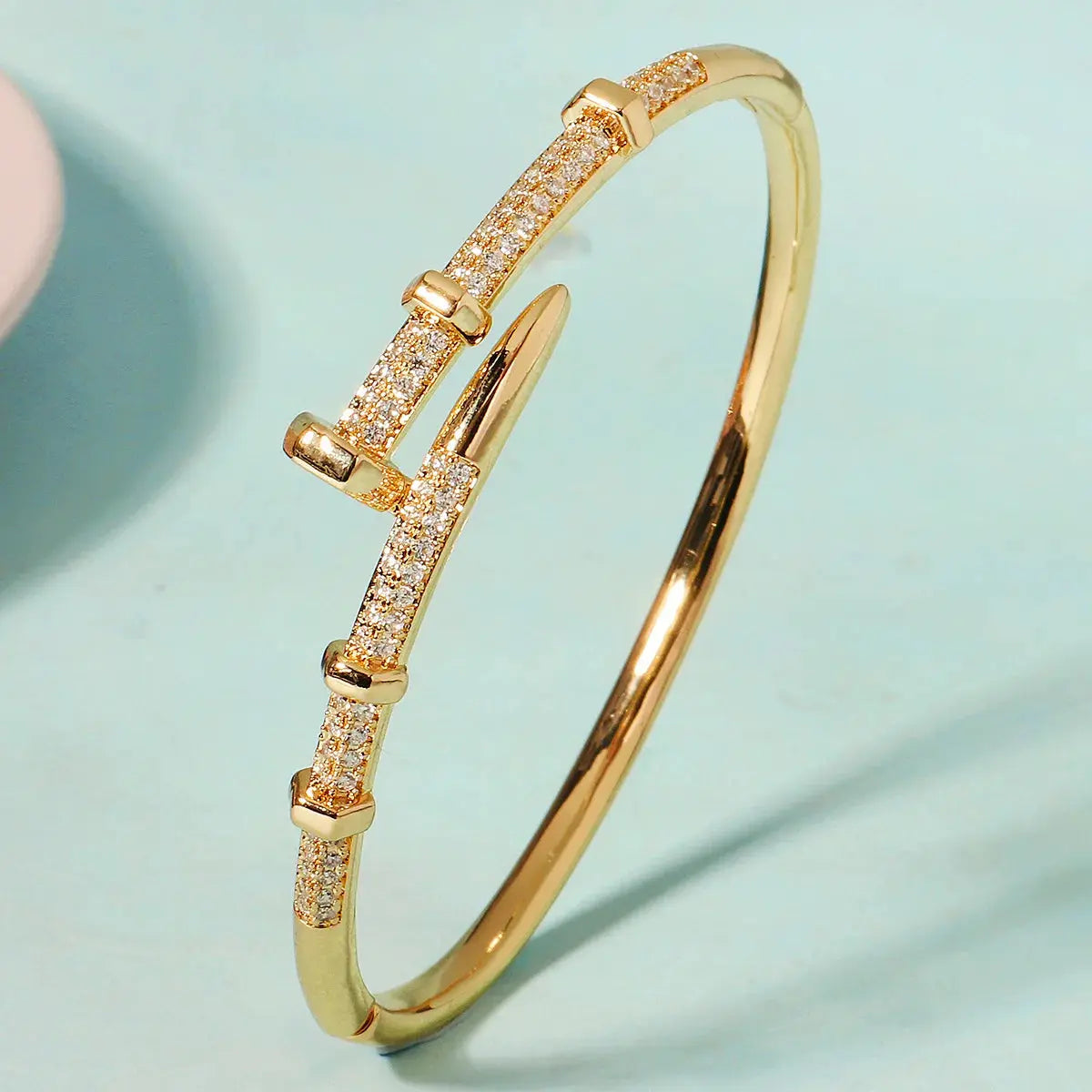 Stainless Steel Zircon Bracelet Popular Gift - Black & Elva
