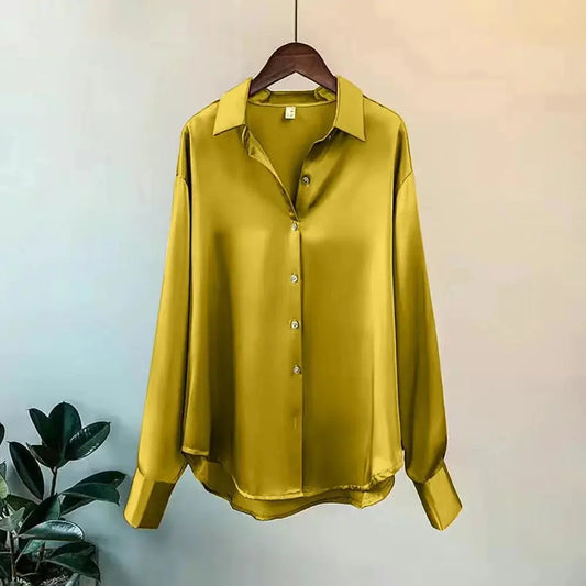 Elegant Office Blouse - Black & Elva