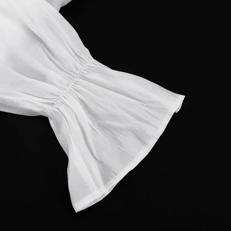 Elegant Transparent Blouse - Black & Elva