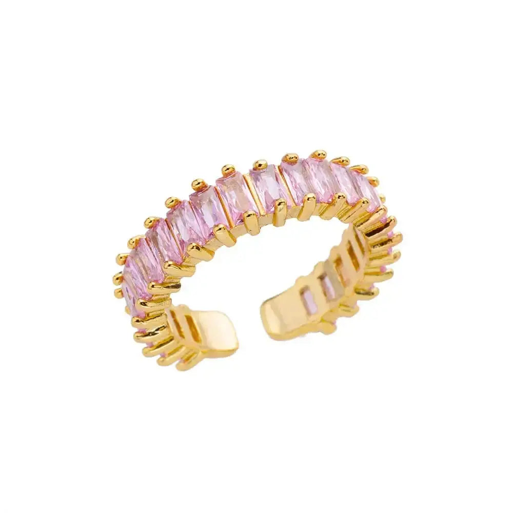 Gold Stainless Steel Rings - Black & Elva