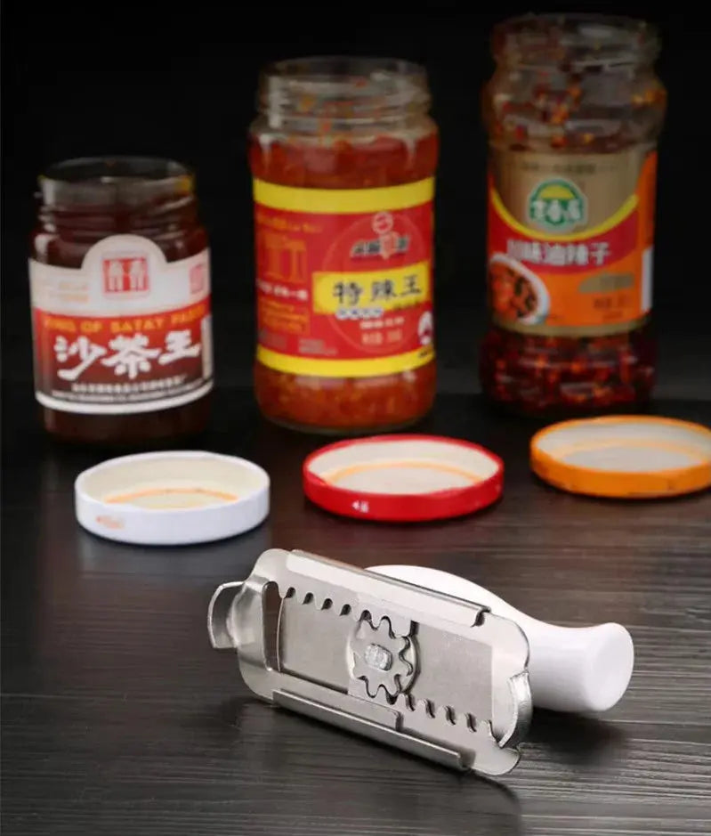 Stainless Steel Jar Opener - Black & Elva