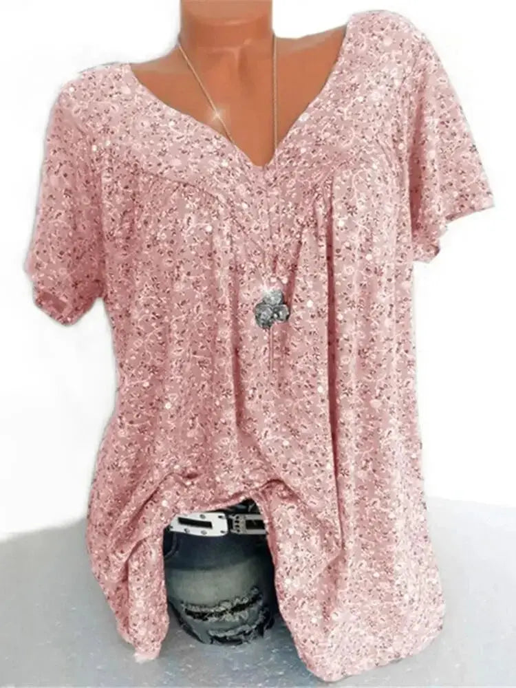 Summer Floral V-Neck Tank - Black & Elva