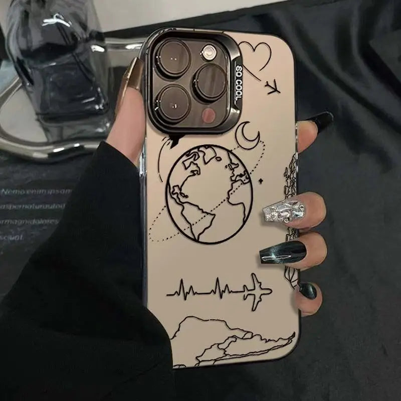 Halloween Cat Pumpkin Phone Case front view with personalized design