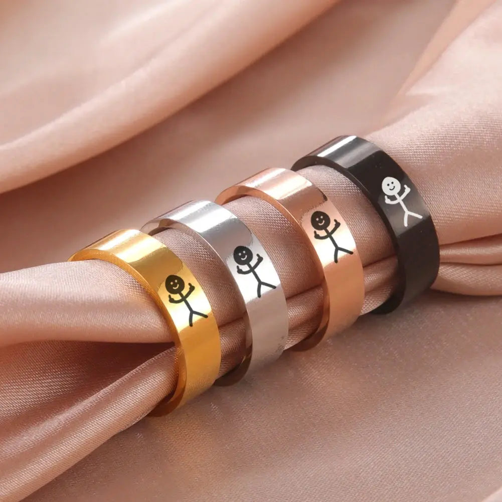 Funny Middle Finger Ring - Black & Elva