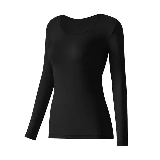 Women Thermal Shirt Pullover - Black & Elva