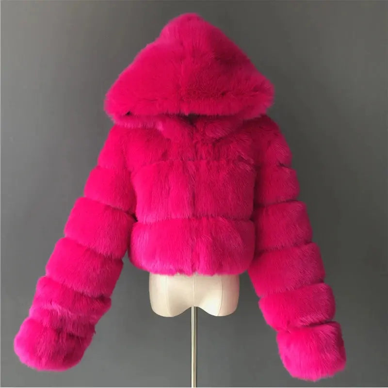Cozy Fluffy Faux Fur - Black & Elva