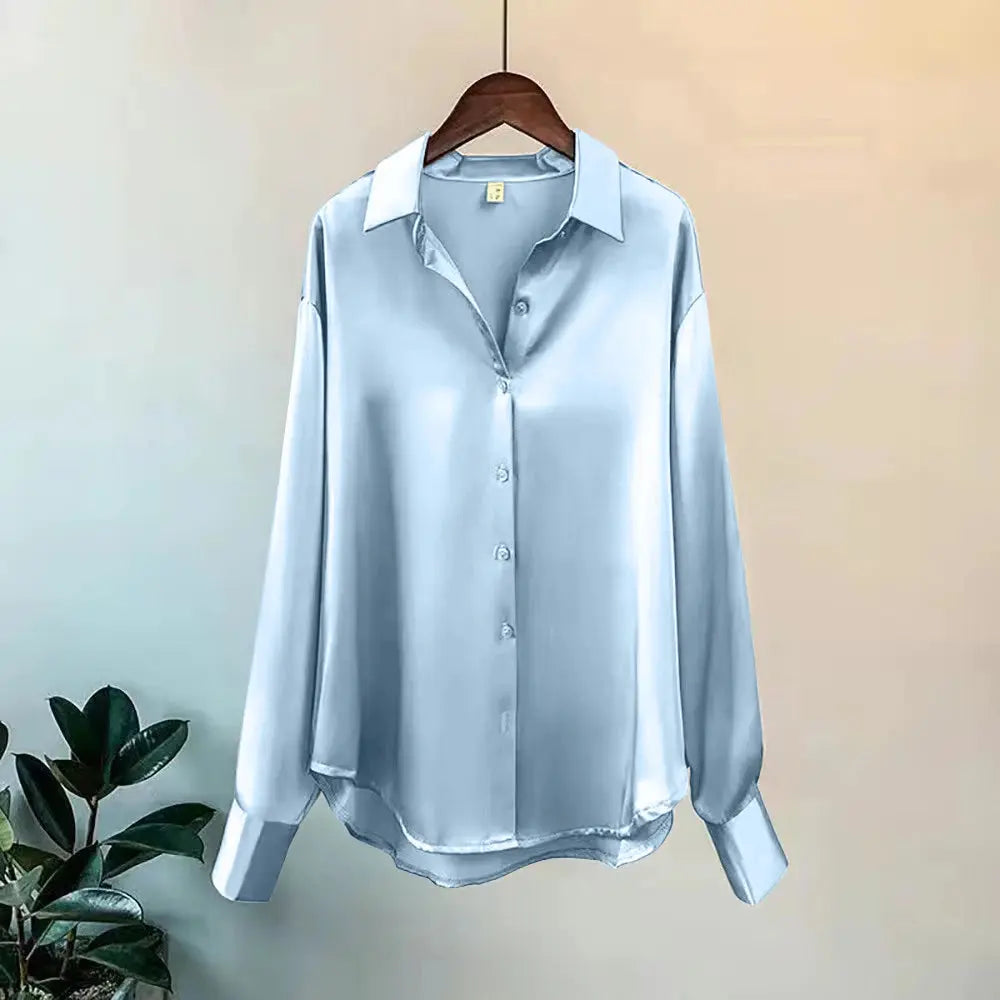 Elegant Office Blouse - Black & Elva