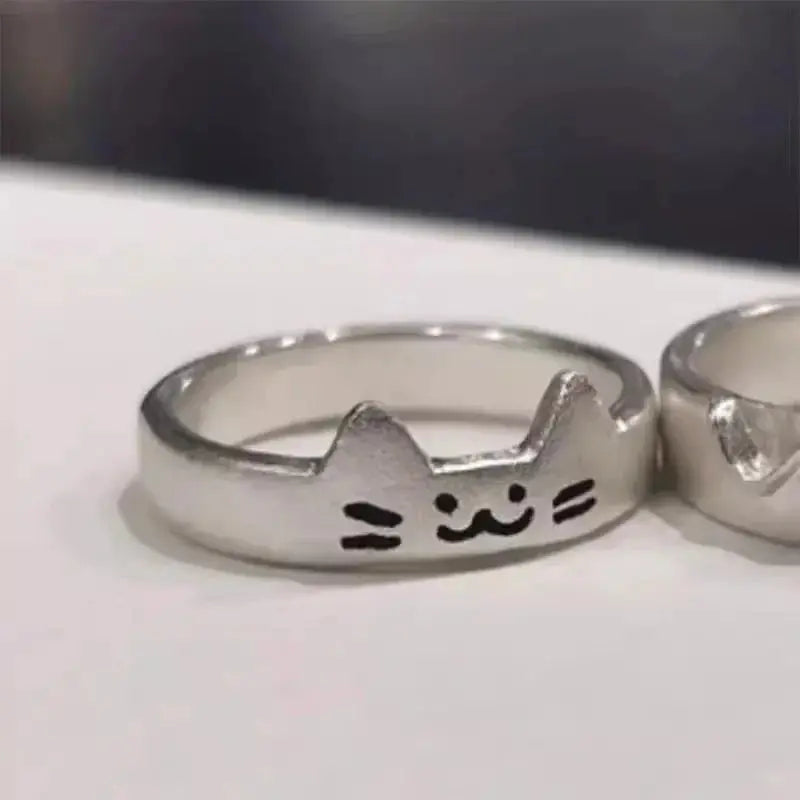 Animal Couple Rings Set - Black & Elva