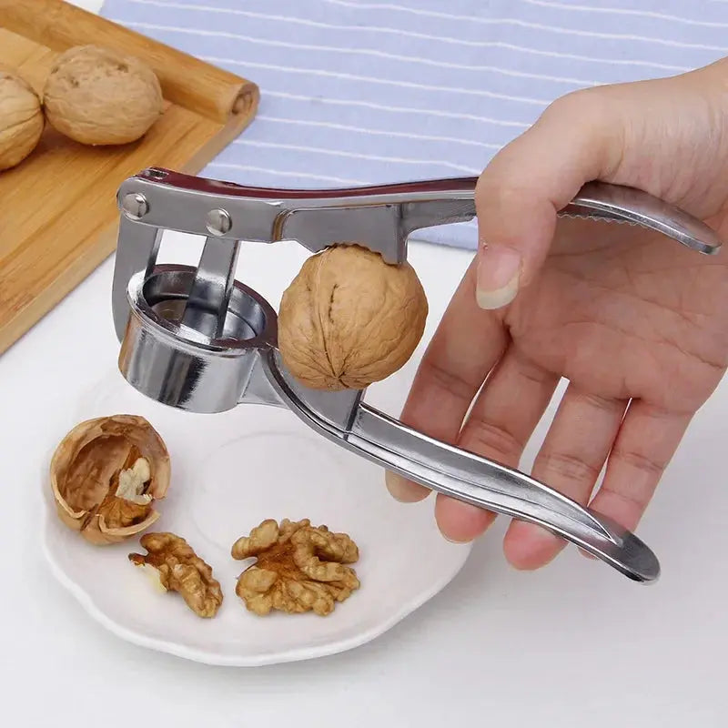 Stainless Garlic Press - Black & Elva