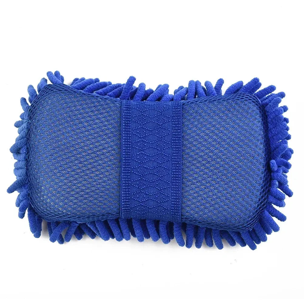 Blue Microfiber Car Sponge - Black & Elva