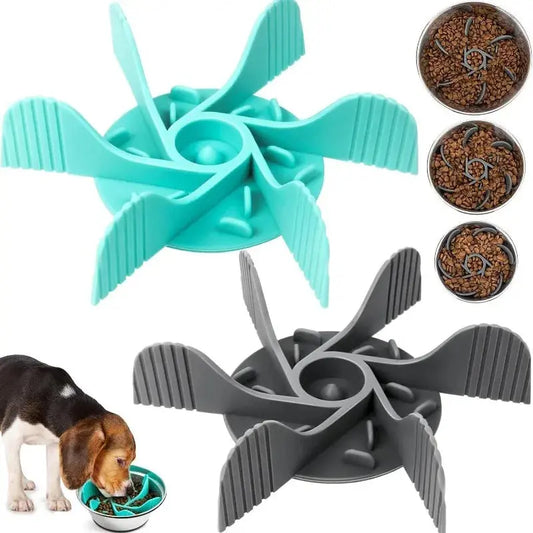 Slow Feeder Dog Bowl - Black & Elva