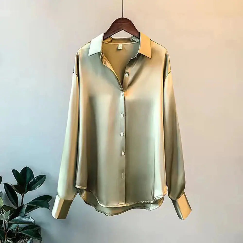 Elegant Office Blouse - Black & Elva