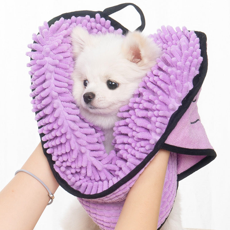 Super Absorbent Microfiber Pet Towels - Black & Elva