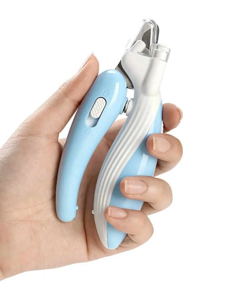 LED Pet Nail Clippers – Electric Dog & Cat Nail Grinder with Light - Black & Elva