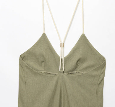Summer Women's Blended Loose Dress - Black & Elva