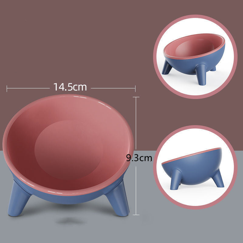 Cat Dog Bowl With Stand Pet Feeding Food Bowls Dogs Bunny Rabbit Nordic Color Feeder Product Supplies Pet Accessories - Black & Elva