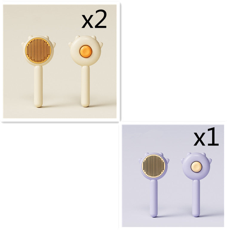Cat Comb Massage Pet Magic Combs Hair Removal Cat And Dog Brush Pets Grooming Cleaning Supplies Scratcher - Black & Elva