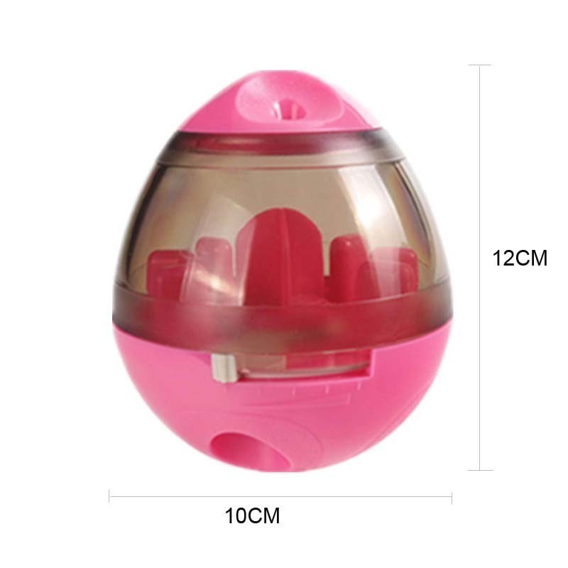 Interactive Dog Tumbler Feeder Toy – Food Dispensing Ball for Puppies & Pets - Black & Elva