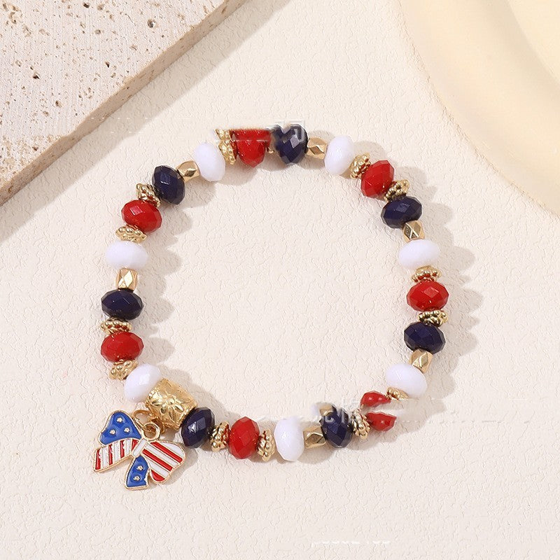 Love Five-pointed Star Crystal Bracelet - Black & Elva