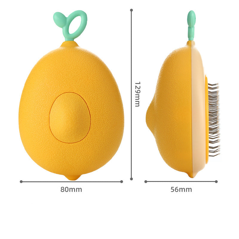 Self-Cleaning Cat Grooming Comb – One-Click Hair Remover - Black & Elva