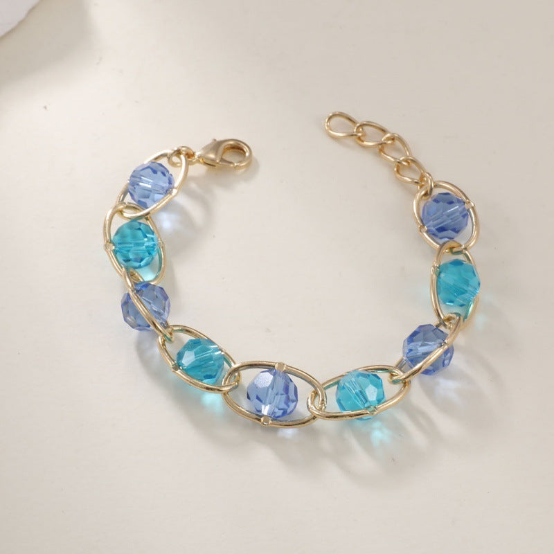 Fashionable All-match Natural Crystal Bracelet - Black & Elva