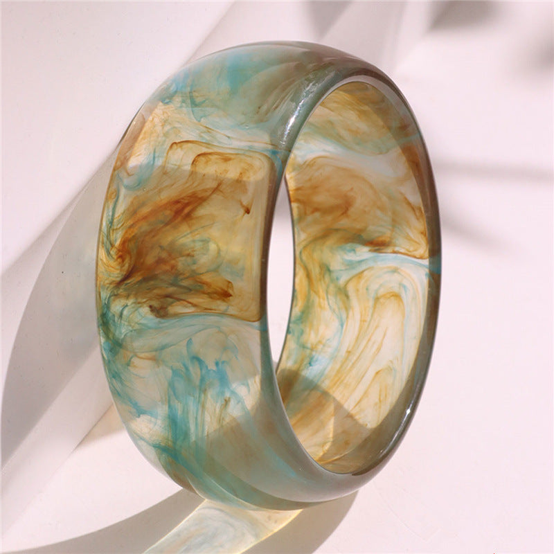 Geometric Irregular Acrylic Simple Bracelet Bracelet For Women - Black & Elva
